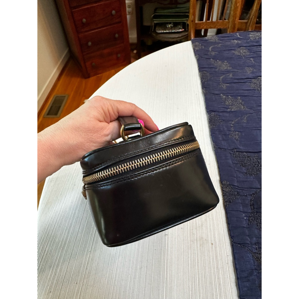 Gucci Black Patent Leather Small Cosmetic Case w/ Bamboo Accents - Picture 9 of 13